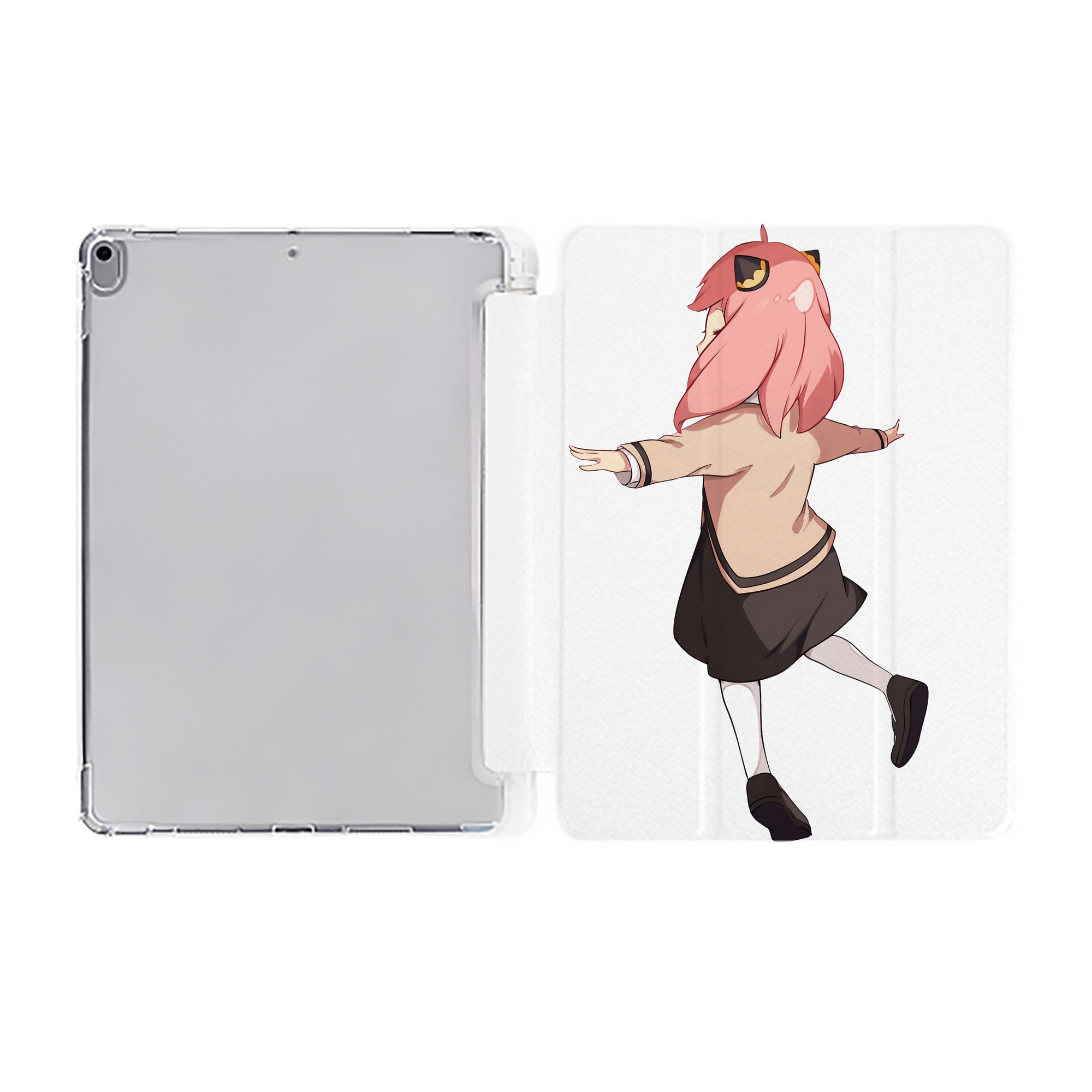 （画像用） SPY×FAMILY间谍家家酒 IPad ケース ペン収納付き 三つ折りスタンド PUレザー×シリコン 対応機種9.5/10.5/10.9インチ